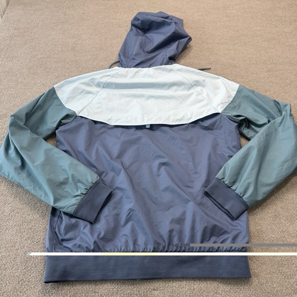 Nike Windrunner Jacket Mens Small Blue Green Hooded Full Zip Lightweight - Picture 12 of 12